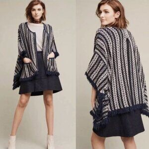 Anthropologie Sleeping on Snow Poncho Cardigan